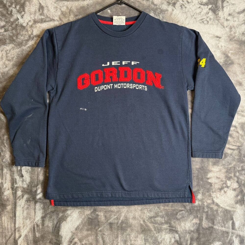 Vintage Nascar Winner Circle Jeff Gordan Long Sleeve #24 Size Large Blue Racing